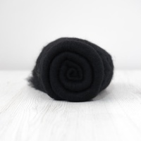 DHG 19 micron Carded Wool Batts BLACK