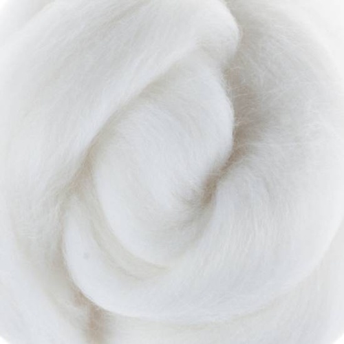DHG Wool/Silk Tops MILK (Size: 50gm)