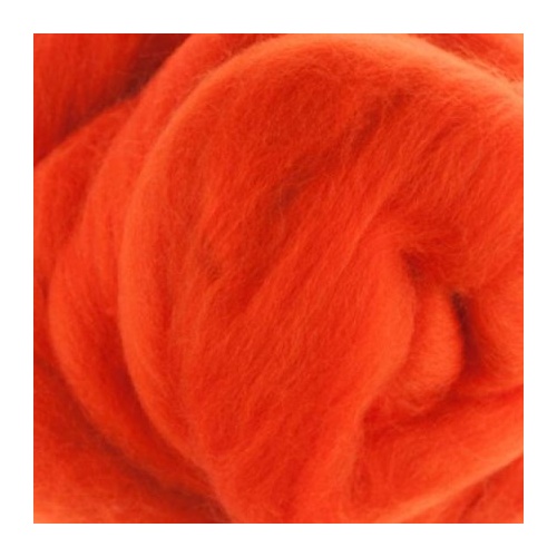 DHG Wool/Silk Tops ORANGE (Size: 50gm)