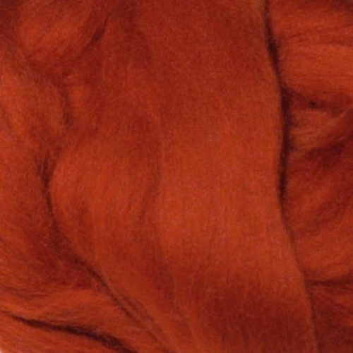 DHG Wool/Silk Tops RUST (Size: 50gm)