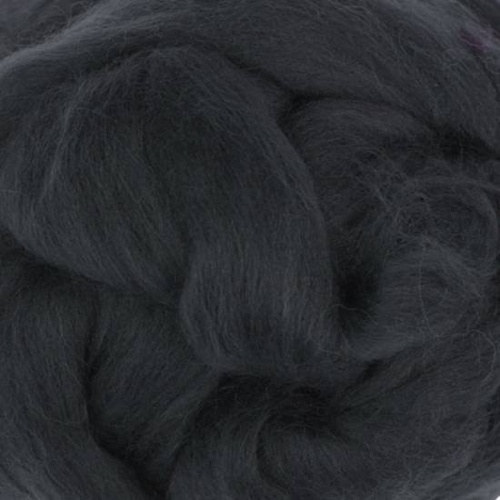 DHG Wool/Silk Tops GRAPHITE (Size: 50gm)