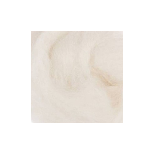 DHG 16 Micron Wool Tops NATURAL WHITE [Size: 50gm]