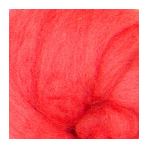 DHG 16 micron Wool Tops CORAL [Size: 50gm]