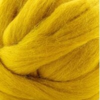 Combed Wool Tops Gold Yellow 27 micron 100gm