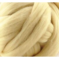 Combed Wool Tops Cream 27 micron 100gm