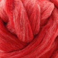Combed Wool Tops Strawberry 27 micron 100gm