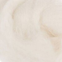 Combed Wool Tops White  27 micron 100gm