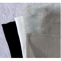 Pure Linen Tea Towel  - BLACK  50 x 70cm Pack 12 