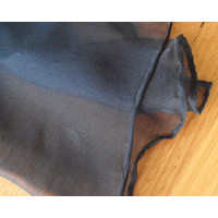 Chiffon (Tissue Silk) Black 3.5mm 55 x 200cm