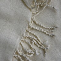 Woolen Scarf Plain Weave 70 X 200cm  - Eyelash fringe 