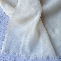 Plain Weave Wool Scarf 40 X 180cm - with eyelash fringe