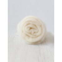 DHG 28 micron Carded Wool Batts IVORY