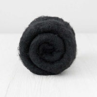 DHG 28 micron Carded Wool Batts BLACK
