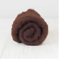 DHG 28 micron Carded Wool Batts CHOCOLATE