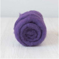 DHG 28 micron Carded Wool Batts VIOLET