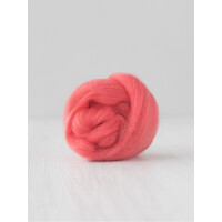 DHG Wool Tops 19 micron  CORAL