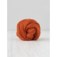DHG Wool Tops 19 Micron PUMPKIN 