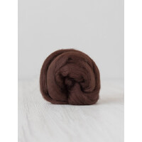 DHG Wool Tops 19 Micron CHOCOLATE