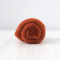 DHG Carded Wool Batts 19 micron RUST