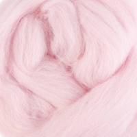 DHG Natural Dyed Wool Tops  - Talc (Cochineal)