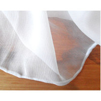 Chiffon [Tissue] Silk 110 x 200cm White Pkt 12