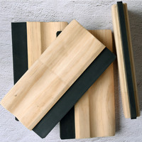 Squeegee - Black Rubber, Contoured Wooden Handle