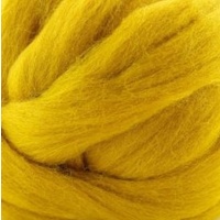 27 Micron Polish Merino Wool Tops - Gold Yellow