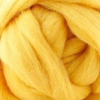 27 Micron Polish Merino Wool Tops - Yellow