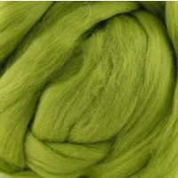 27 Micron Polish Merino Wool Tops - Bright Green