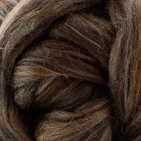 27 Micron Polish Merino Wool Tops - Rustic Brown