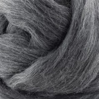 27 Micron Polish Merino Wool Tops - Dark Grey