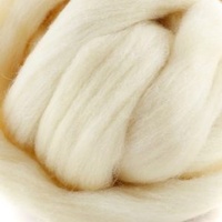 27 Micron Polish Merino Wool Tops - Natural Ecru