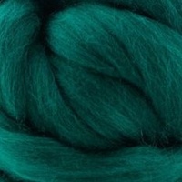 27 Micron Polish Merino Wool Tops - Green