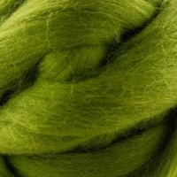 27 Micron Polish Merino Wool Tops - Lime