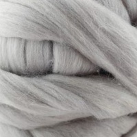27 Micron Polish Merino Wool Tops - Metallic Grey