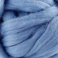 27 Micron Polish Merino Wool Tops - Pale Blue