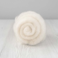 DHG 28 micron Carded Wool Batts WHITE