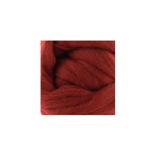Combed Wool Tops Coral 27 micron 100gm