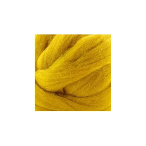 Combed Wool Tops Gold Yellow 27 micron 100gm