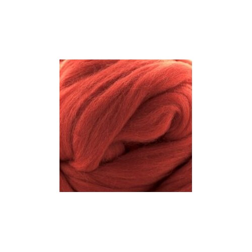 Combed Wool Tops Raspberry 27 micron 100gm