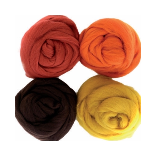 Combed Wool Felting Pack | Autumn