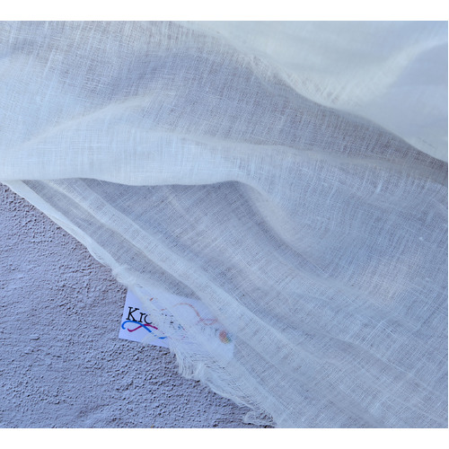 Pure Linen 110gsm Fine Weave 140cm wide - WHITE [SIZE: 1mtr]