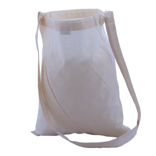 Calico Shoulder Bag 38 x 42cm LONG Single Strap - Pkt of 20