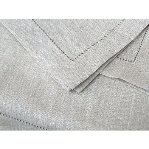 Oatmeal Pure Linen Table Runner Hemstitched 38 X 150cm