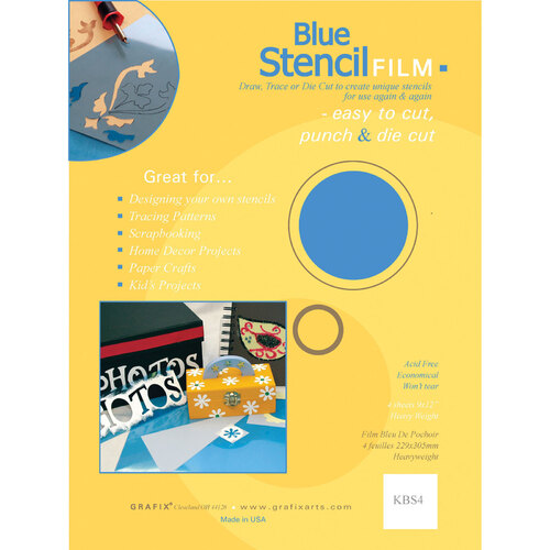 Blue Stencil Film - 230 x 305mm