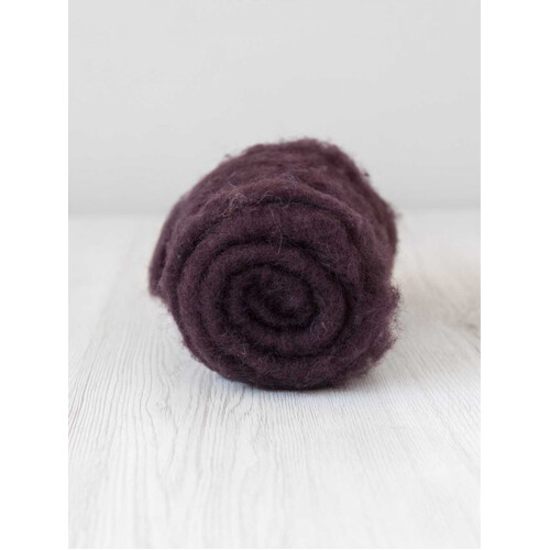 DHG 28 micron Carded Wool Batts PURPLE [SIZE: 50gm]
