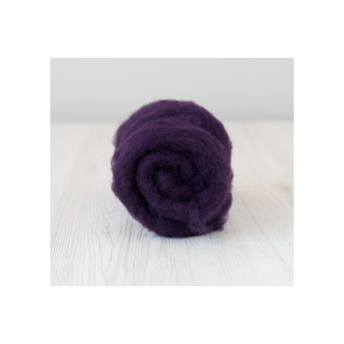 DHG 28 micron Carded Wool Batts BLACKBERRY [Size: 50gm]