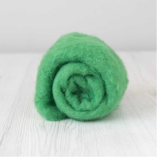 28 micron Carded Wool Batts MEADOW [SIZE: 50gm]