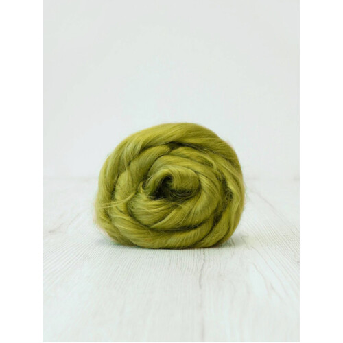 DHG Viscose Tops/ Rovings  ASPARAGUS  [Size: 50gm]