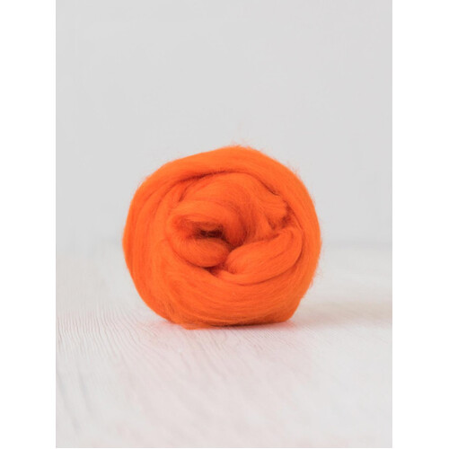 Orange Wool Tops 19 micron [Size: 50gm]